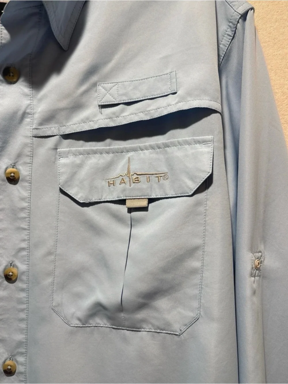 Habit 360 Venting Light Blue Men’s Long-Sleeve Shirt Jacket